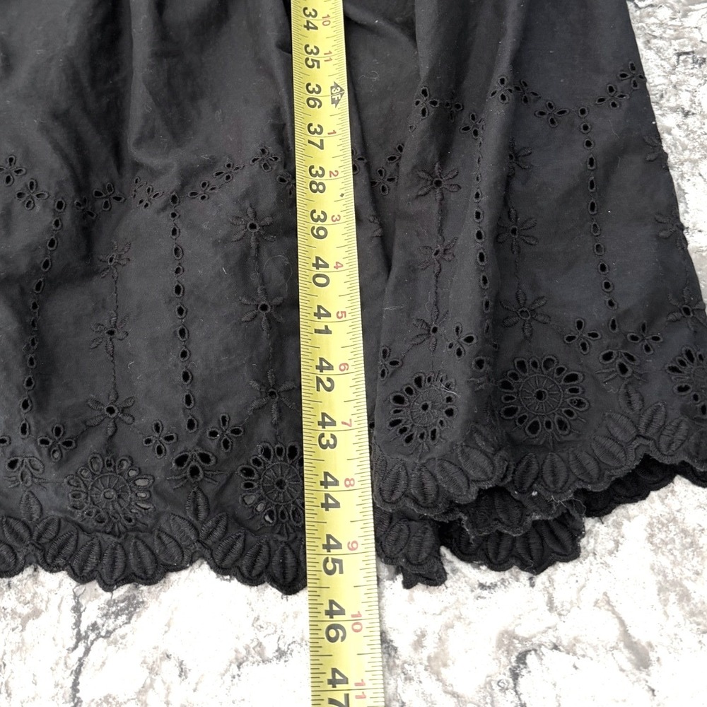 Old Navy Black Maxi Dress Eyelet Off The Shoulder Ruffle Tiered 100% Cotton SZ M - Picture 10 of 12